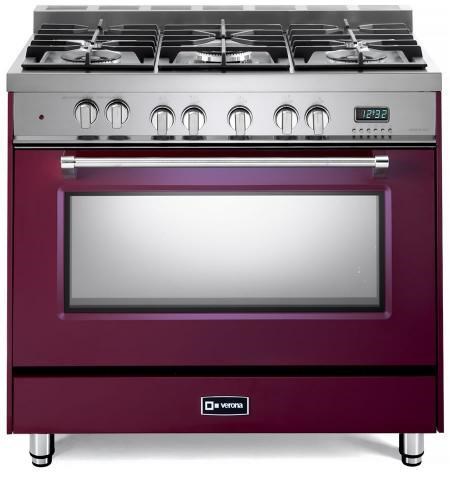 Verona Appliances 36 in Dual Fuel Single Oven Range Prestige Series Sheely's Furniture
